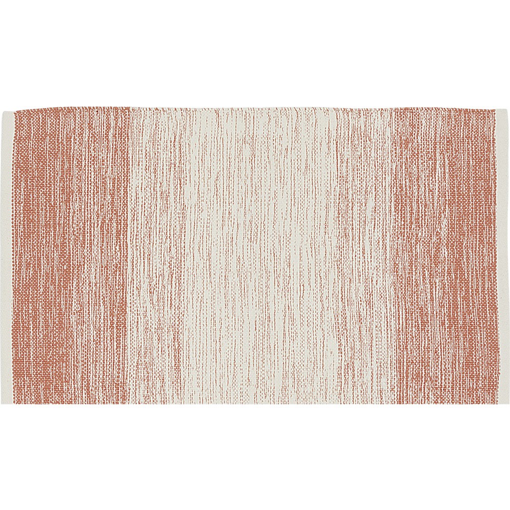 tapis rectangulaire dégradé rayure blanche et rouge teck (GiFi-545913X)