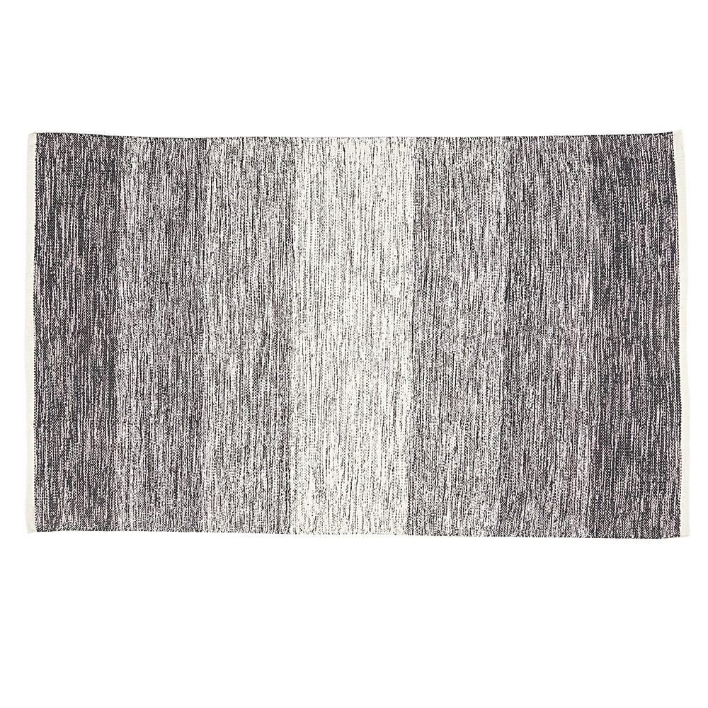 tapis rectangulaire rayure blanche et noire (GiFi-545922X)