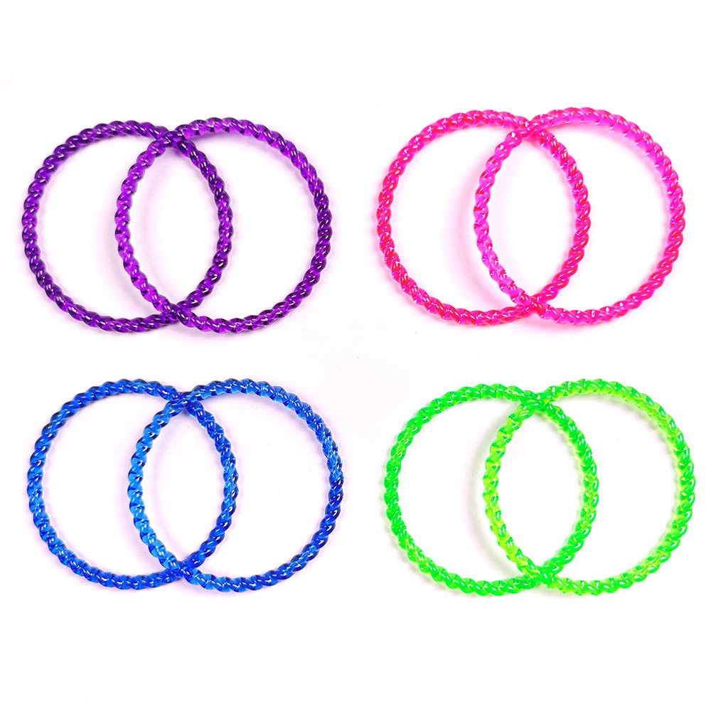bracelet violet rose vert bleu x8 (GiFi-547761X)