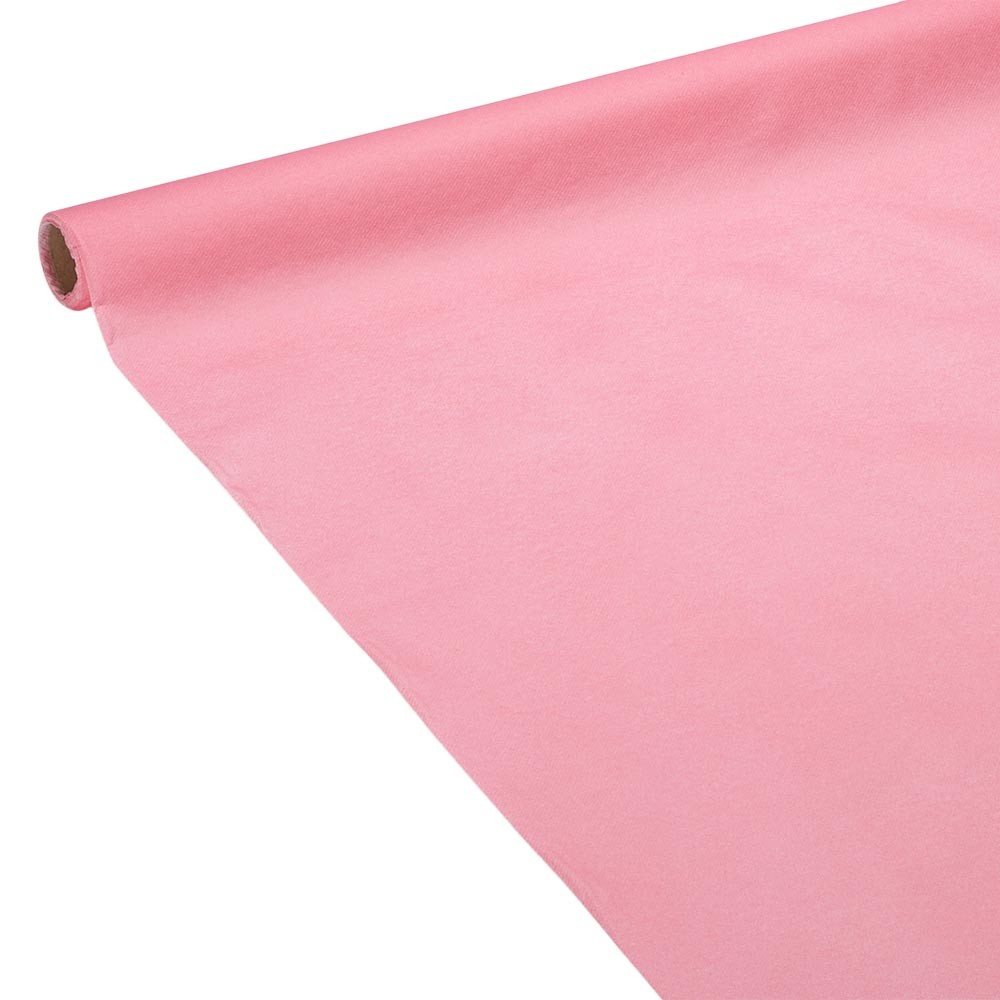 nappe en papier voie sèche effet tissu rose l 4 m (GiFi-548133X)