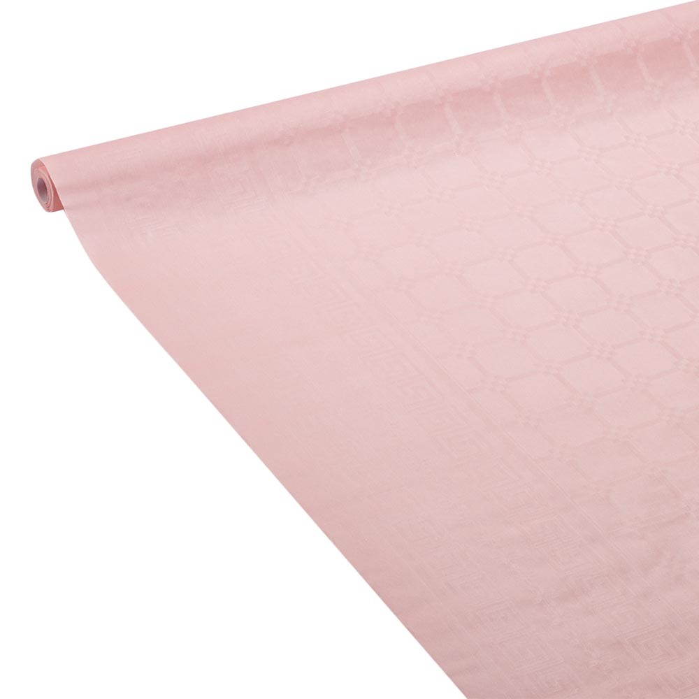 nappe damassée rose pâle en papier l 6 m (GiFi-548158X)