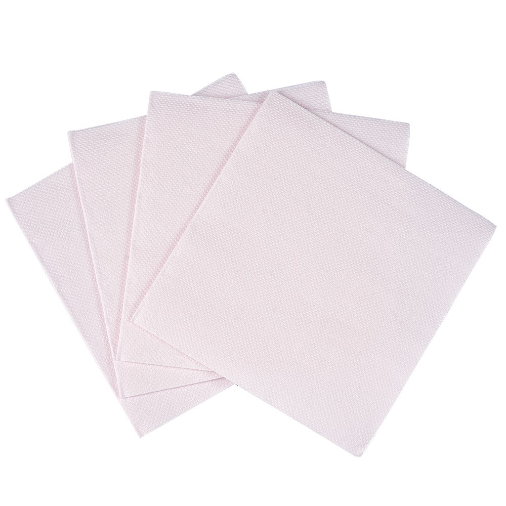 serviette cocktail carrée rose pâle 2 plis en papier x40 (GiFi-548163X)
