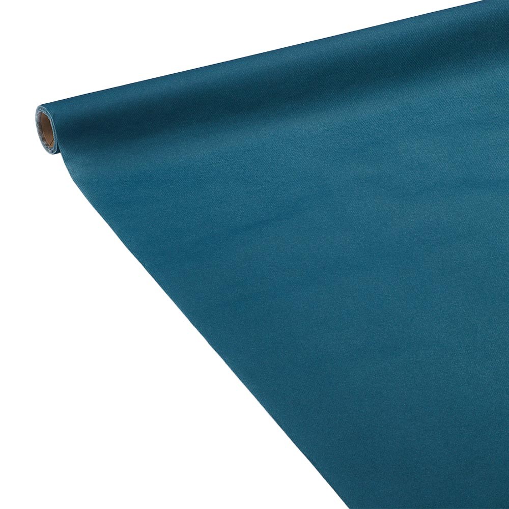 nappe en papier voie sèche effet tissu bleu canard 4 m (GiFi-548335X)