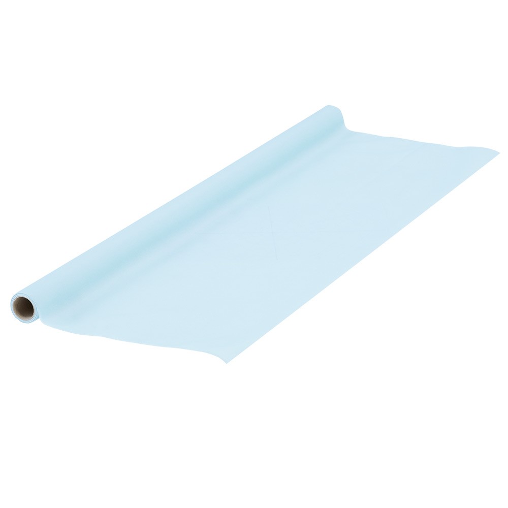 nappe en papier voie sèche effet tissu bleu clair clair 4 m (GiFi-548345X)