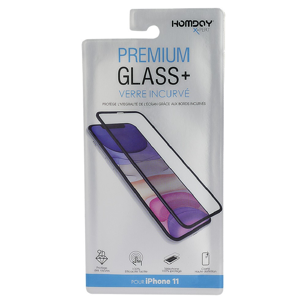 verre trempé incurvé pour iphone 11 transparent (GiFi-549010X)