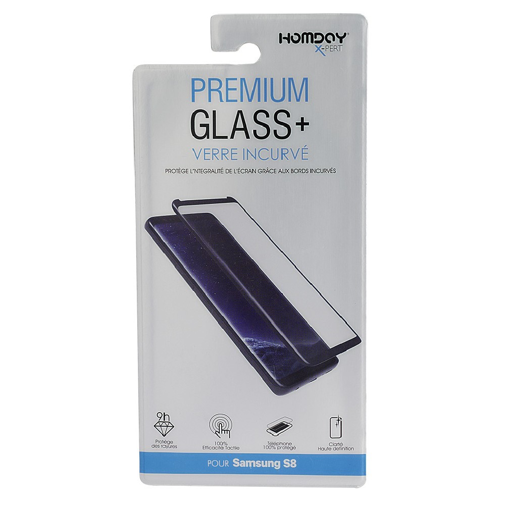 verre trempé incurvé pour samsung s8 transparent (GiFi-549015X)