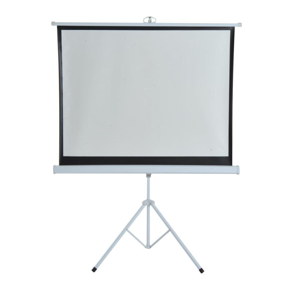 Écran de projection avec support trépied réglable en hauteur home-cinéma vidéo projecteur format 4:3 84 pouces blanc (GiFi-AOS-001-007)