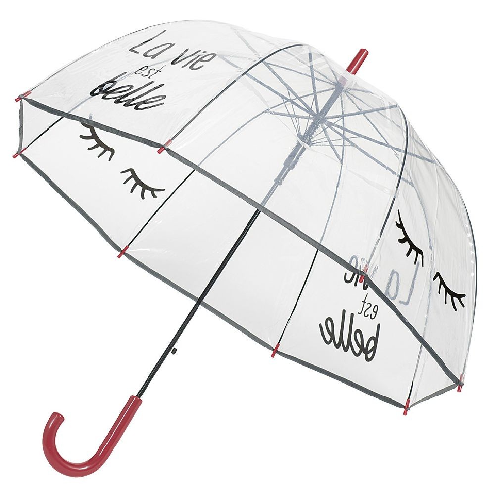 parapluie canne transparent la vie est belle (GiFi-551749X)