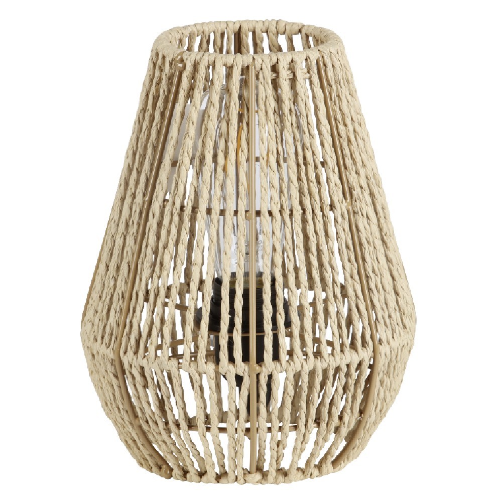lampe de chevet avec abat jour en cordage imitation jute naturel (GiFi-552933X)