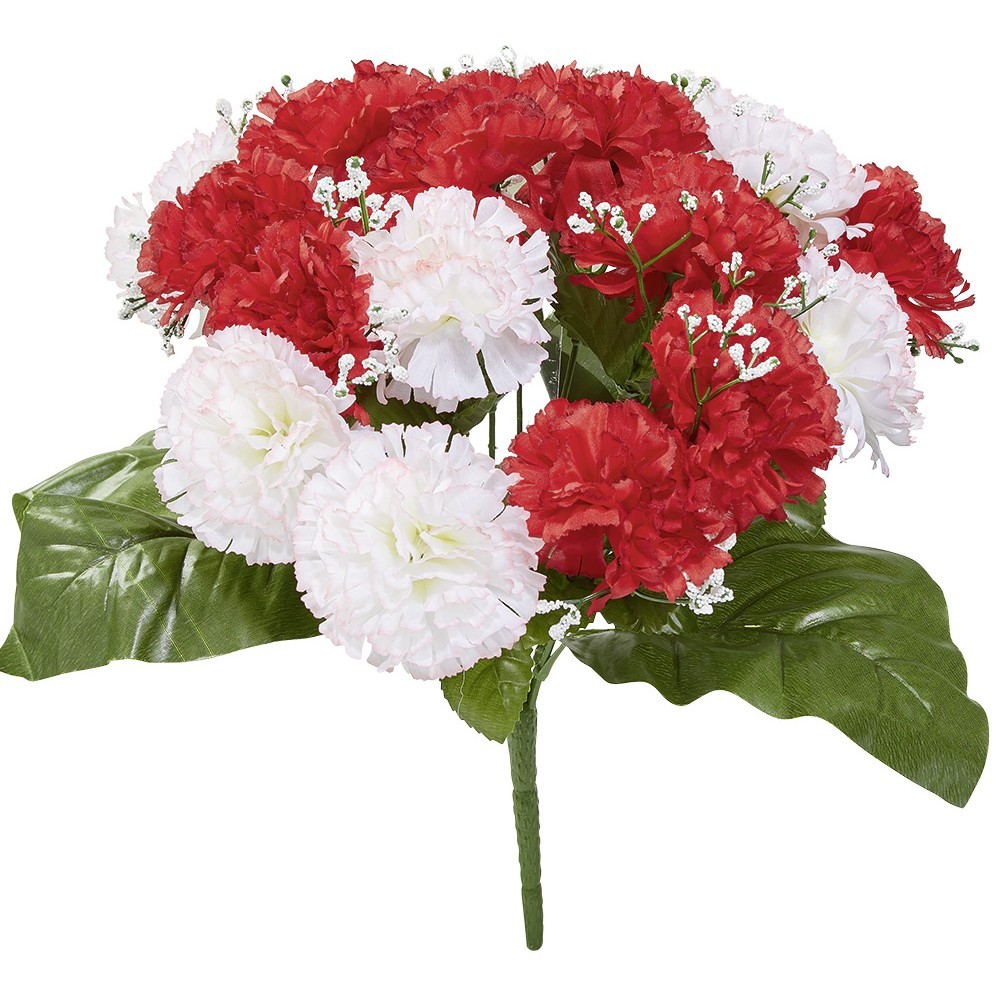 bouquet d'œillets et gypsophiles rouge (GiFi-553011X)
