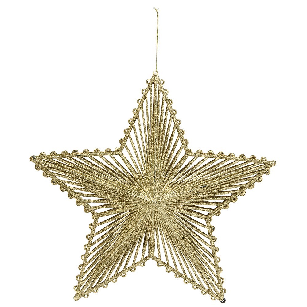 cimier de sapin étoile plastique ajouré doré (GiFi-554096X)