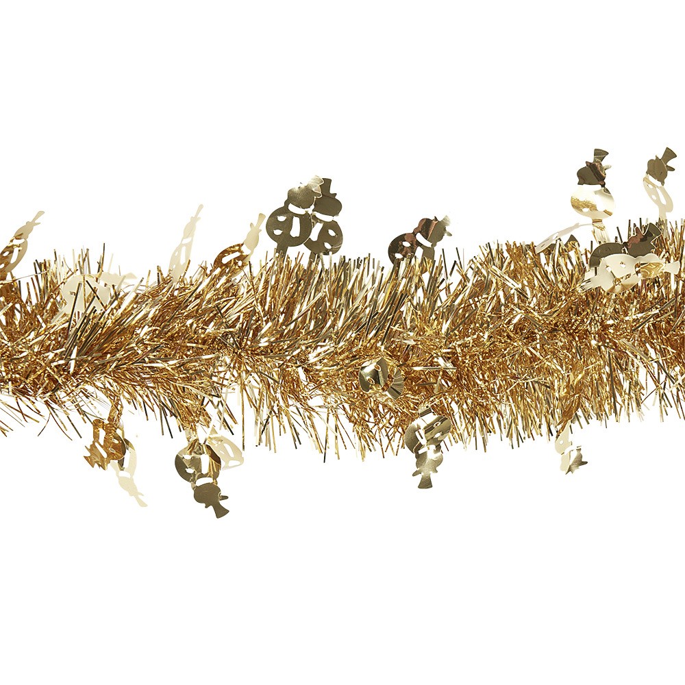 guirlande de noël doré bonhomme de neige 3 m (GiFi-554522X)