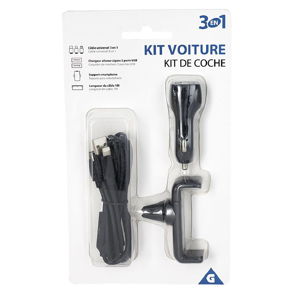 kit support et chargeur smartphone pour voiture (GiFi-556049X)