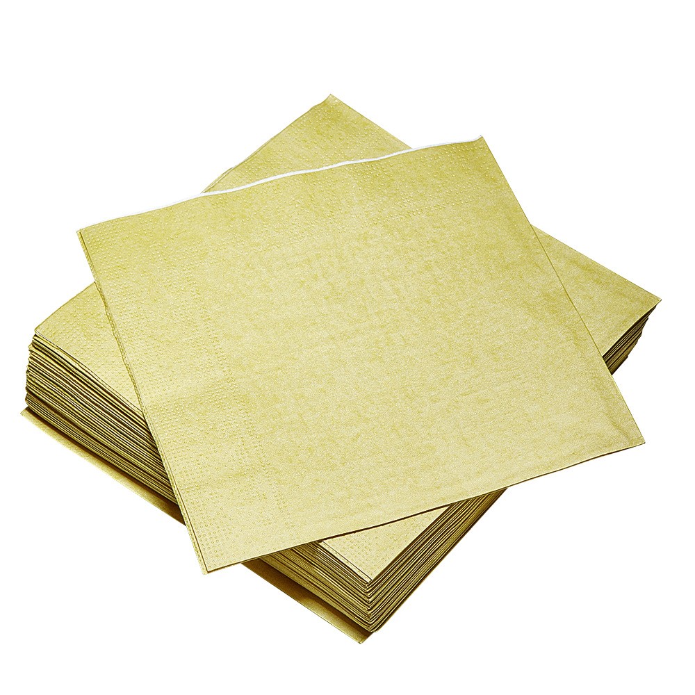 serviette en papier doré x 40 (GiFi-556264X)