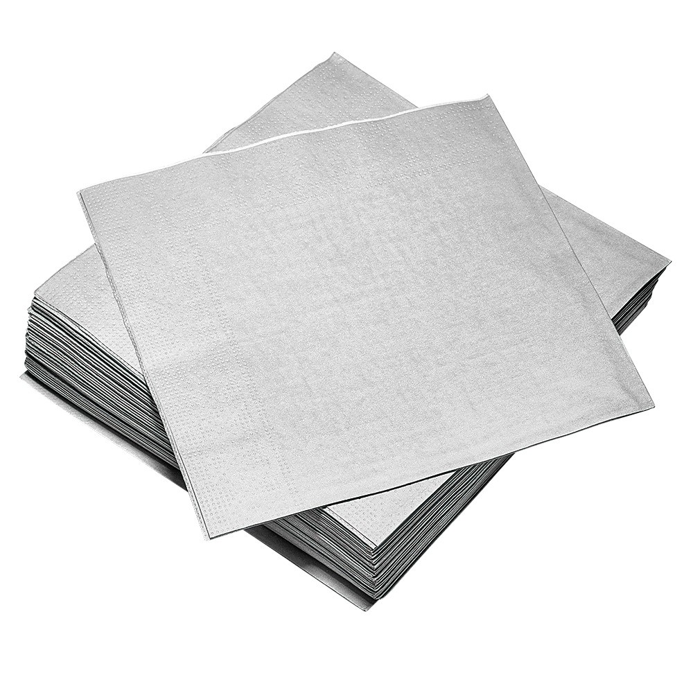 serviette en papier argenté x 40 (GiFi-556265X)