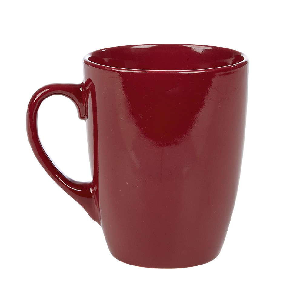 mug en faïence 31 cl uni rouge brillant (GiFi-556324X)