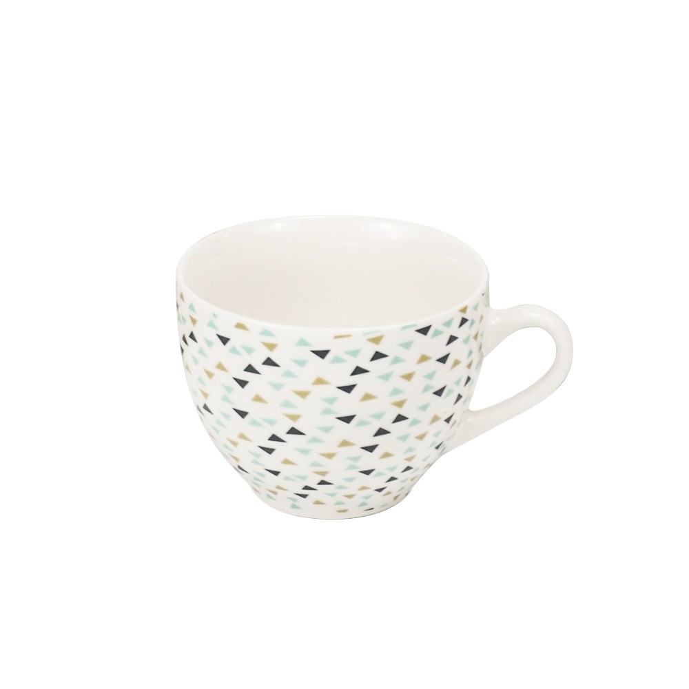 tasse à café en porcelaine motif triangle multicolore 22 cl (GiFi-556491X)