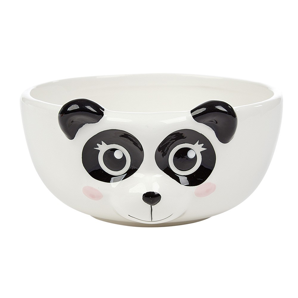 bol forme tête de panda en faïence noir et blanc (GiFi-556519X)