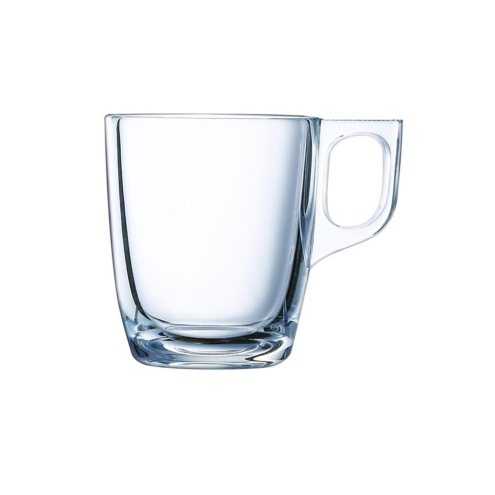 verre à expresso transparent en verre trempé lisse luminarc 9 cl (GiFi-556600X)