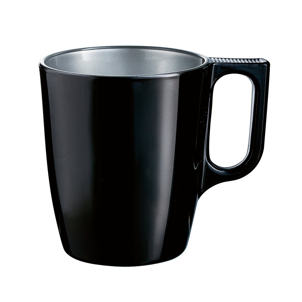 mug en verre trempé luminarc flashy noir 25 cl (GiFi-556615X)