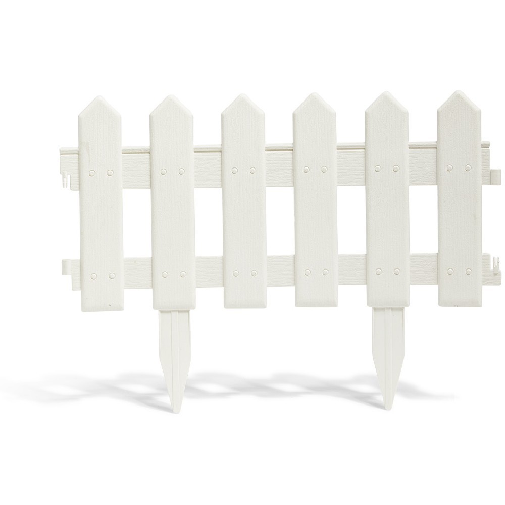 bordure de jardin en plastique blanc (GiFi-557558X)