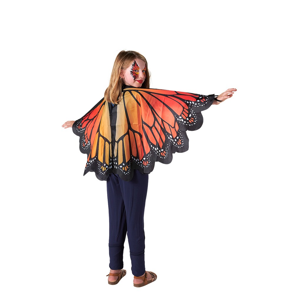 cape aile papillon enfant couleur orange (GiFi-557707X)