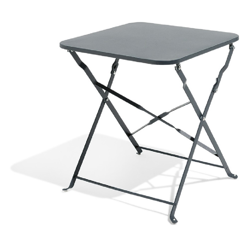 table basse de jardin boston carrée métal noir (GiFi-558009X)