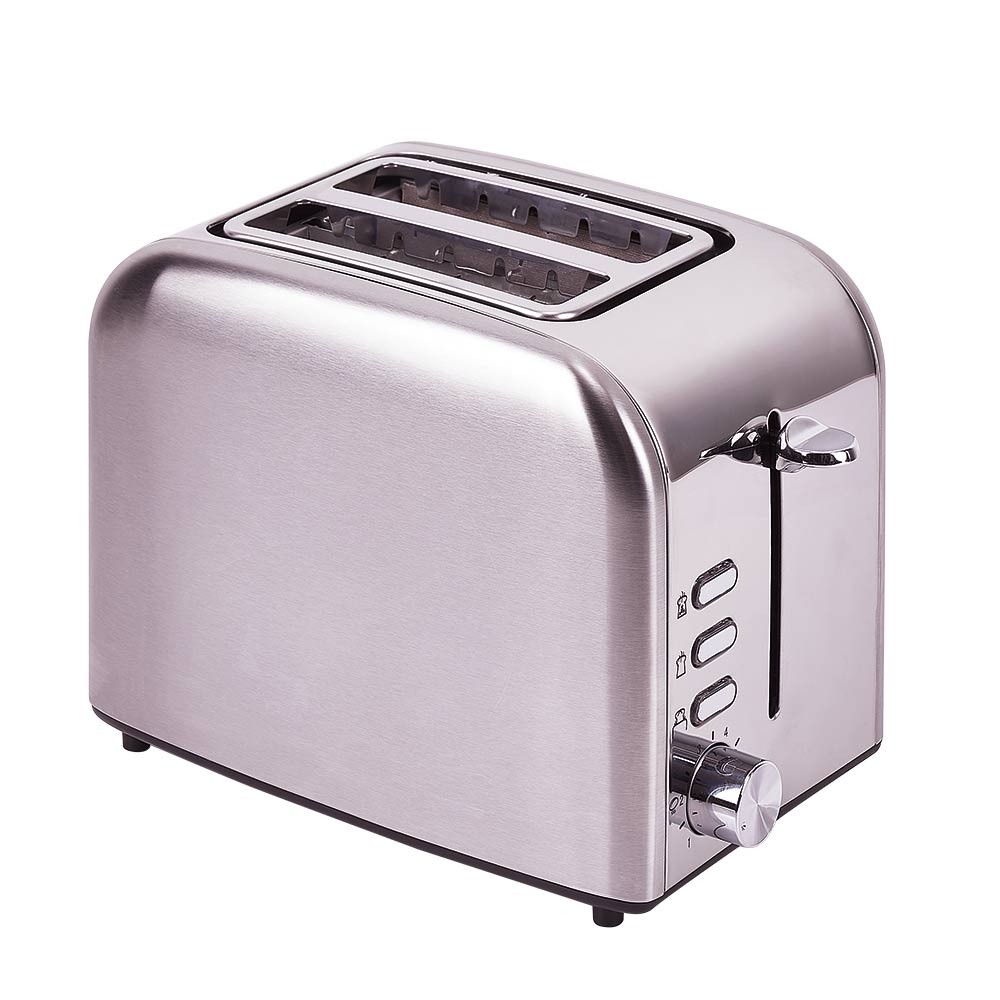 grille pain toaster en inox double fente 850w (GiFi-558041X)