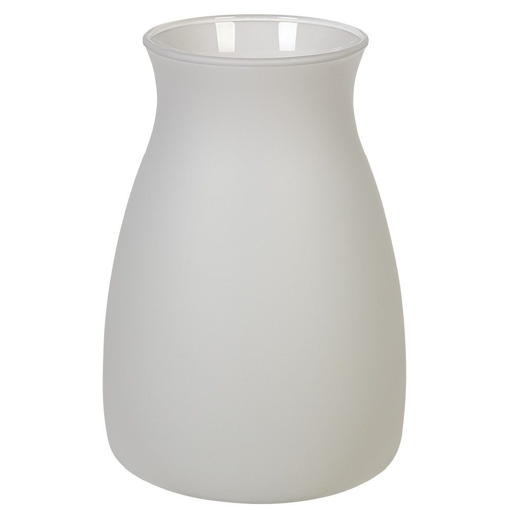 vase pampa en verre blanc mat (GiFi-558156X)