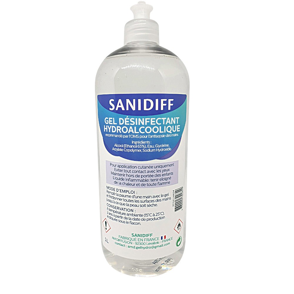 gel désinfectant hydroalcoolique sanidiff 1l (GiFi-559063X)