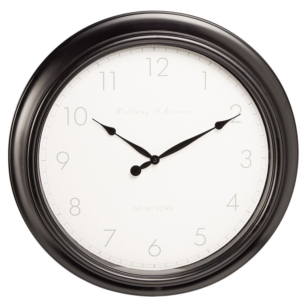 horloge ronde blanche contour noir Ø50 cm (GiFi-560377X)