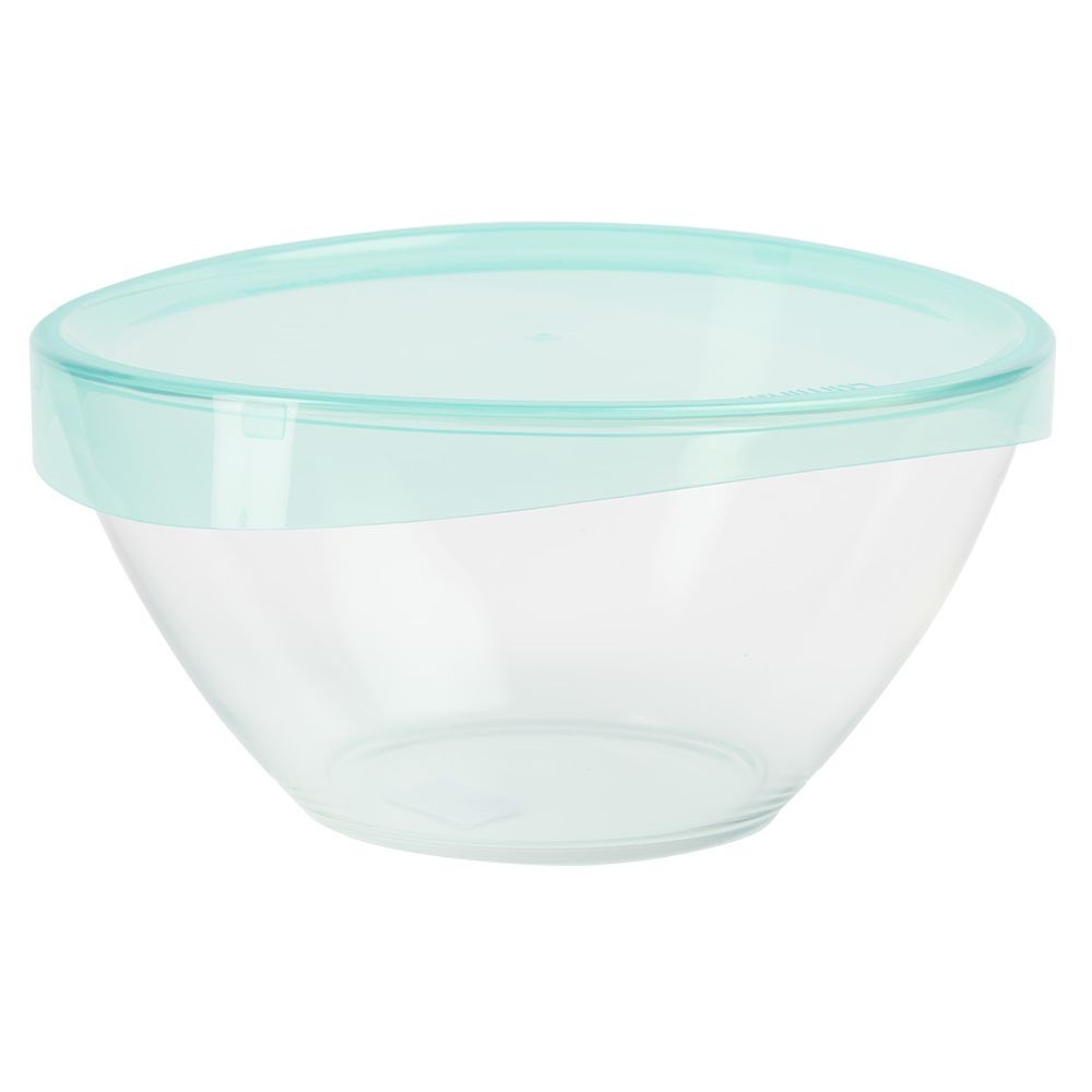 saladier en verre luminarc keep'n bowl couvercle vert Ø28cm (GiFi-560594X)