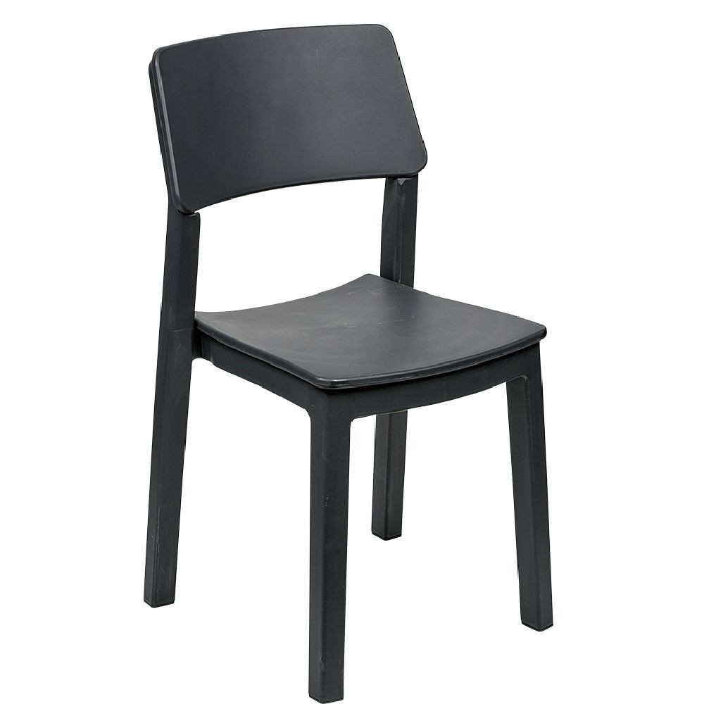 chaise luccia plastique gris anthracite (GiFi-560853X)