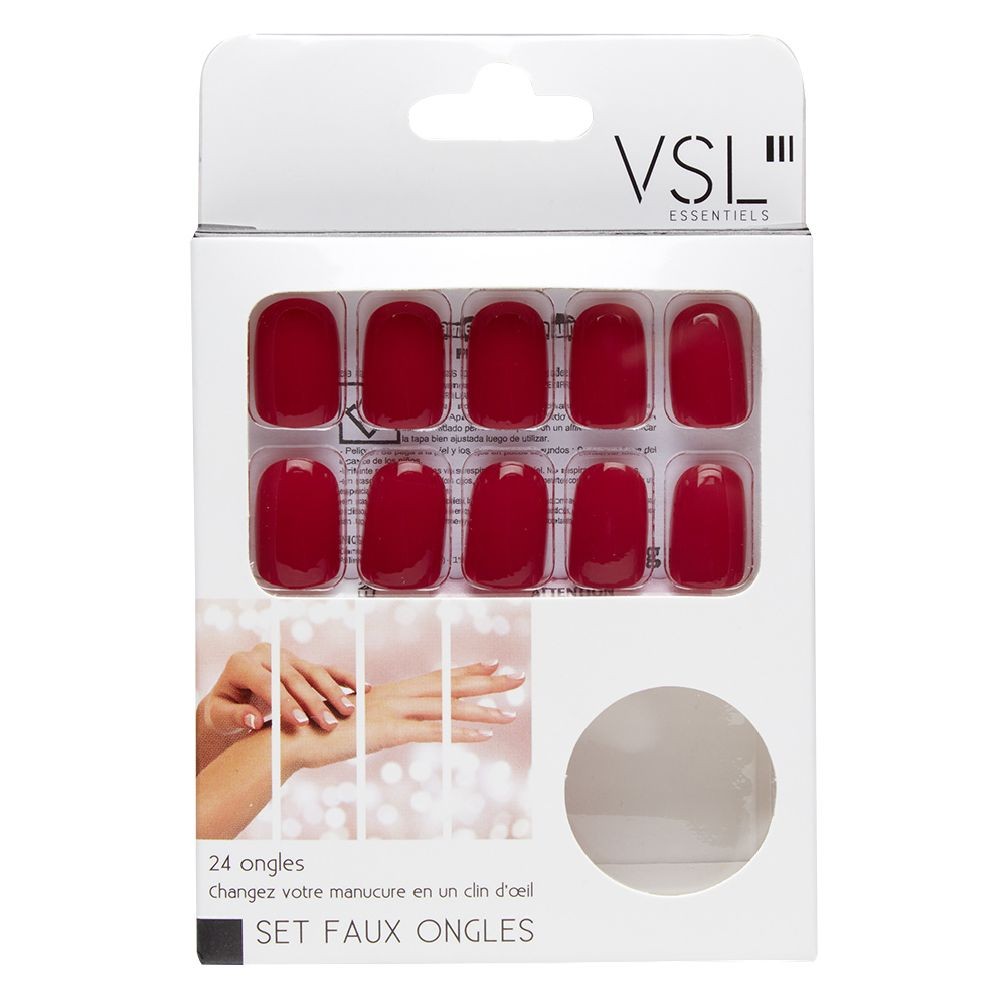 faux ongle rouge x24 (GiFi-561084X)