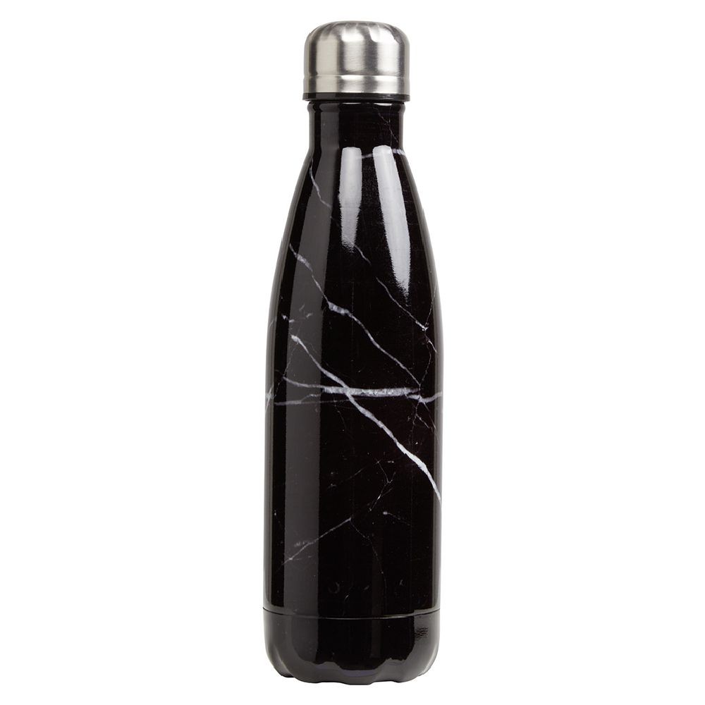 bouteille isotherme inox noir effet marbre 500 ml (GiFi-561378X)