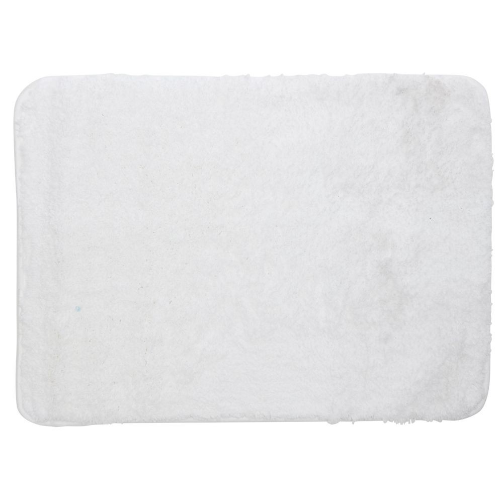 tapis de salle de bain uni blanc 45x75 cm (GiFi-561444X)