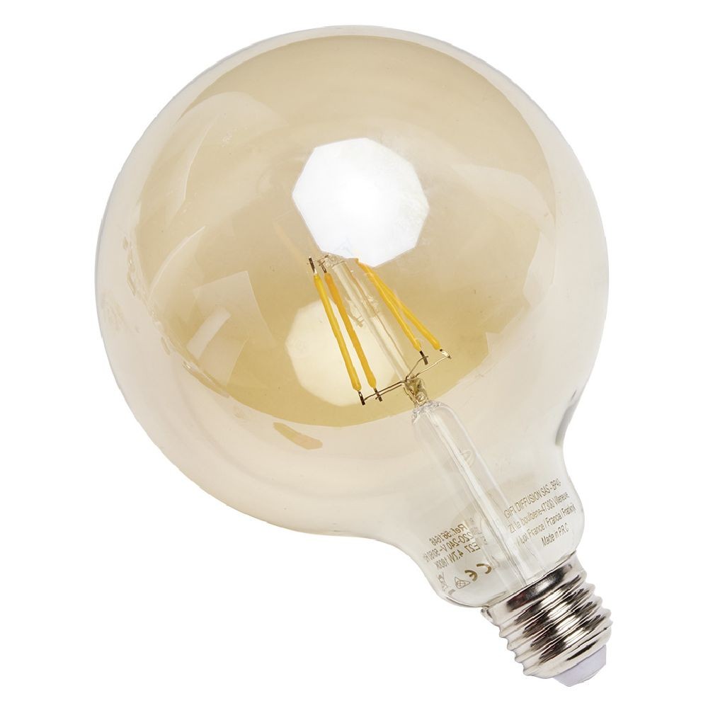 ampoule à filament e27 forme globe doré 4,7w=35w (GiFi-561646X)