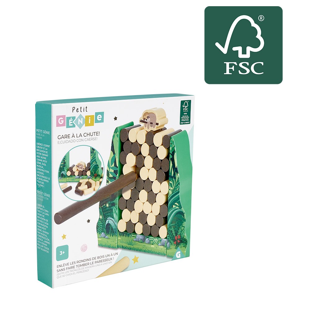 jeu paresseux bois certifié fsc® - 56 pièces (GiFi-563529X)
