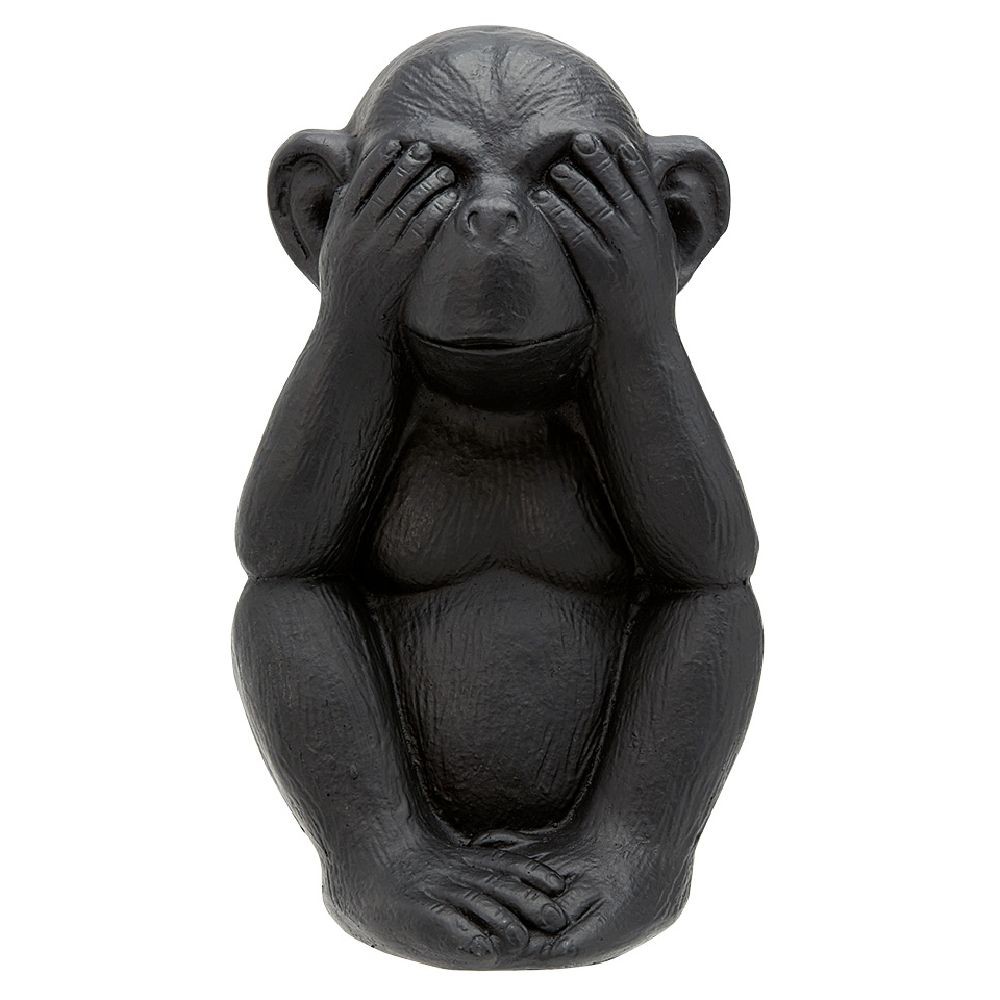 statue singe de la sagesse qui se cache les yeux (GiFi-569893X)