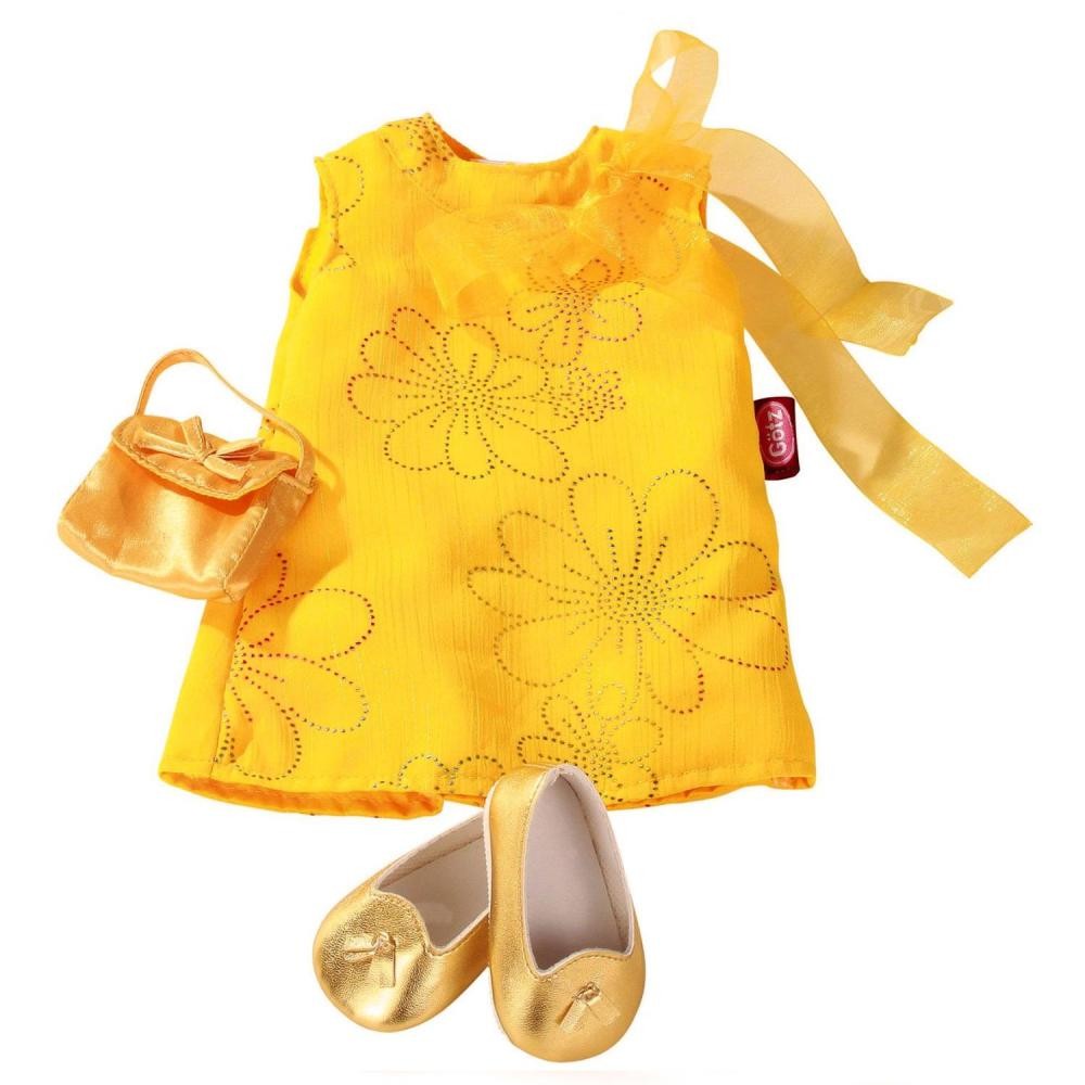 vêtements pour poupée de 45 à 50 cm : robe jaune avec chaussures (GiFi-AVE-AVDJ-119298)