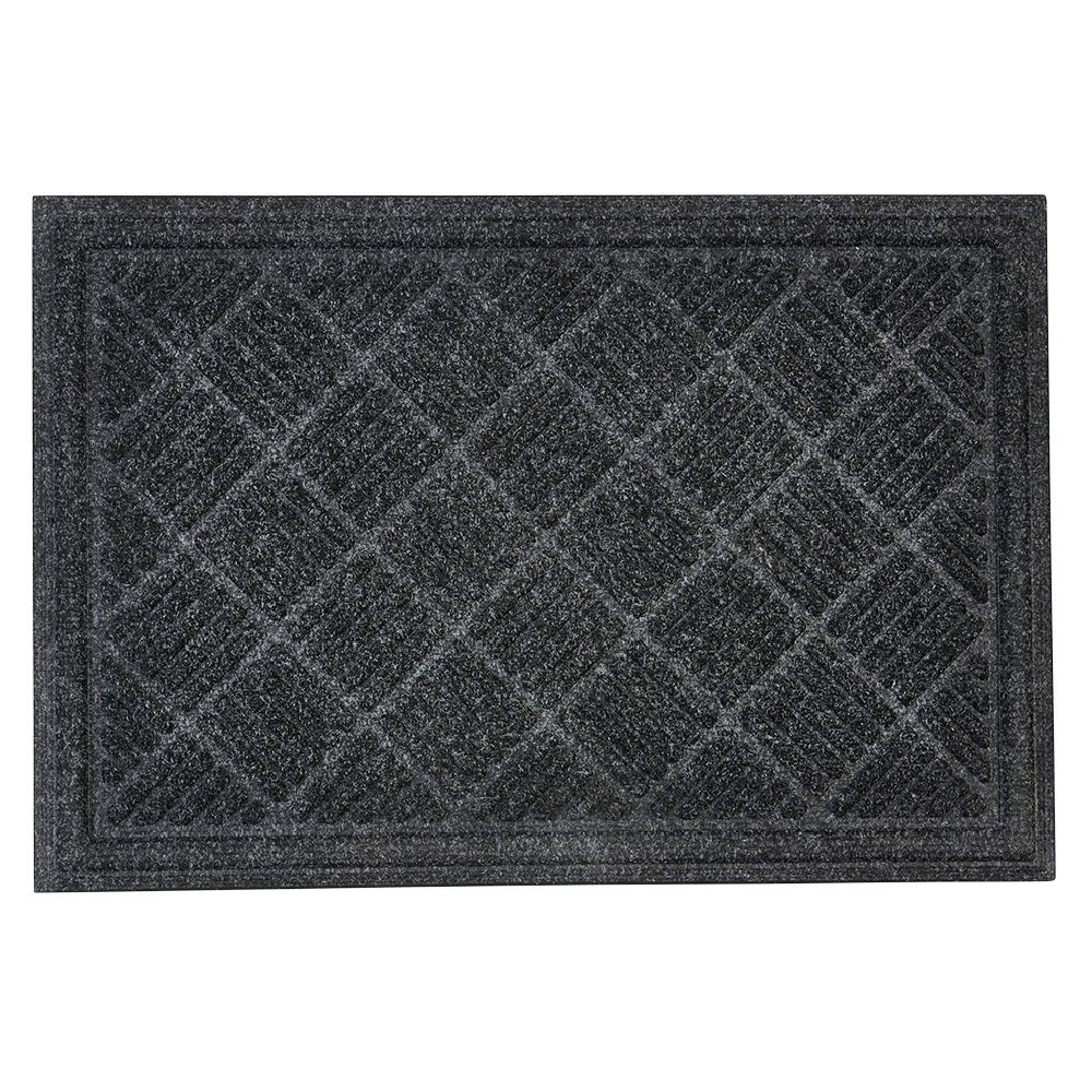 tapis d'entrée en polyester gris foncé (GiFi-570002X)
