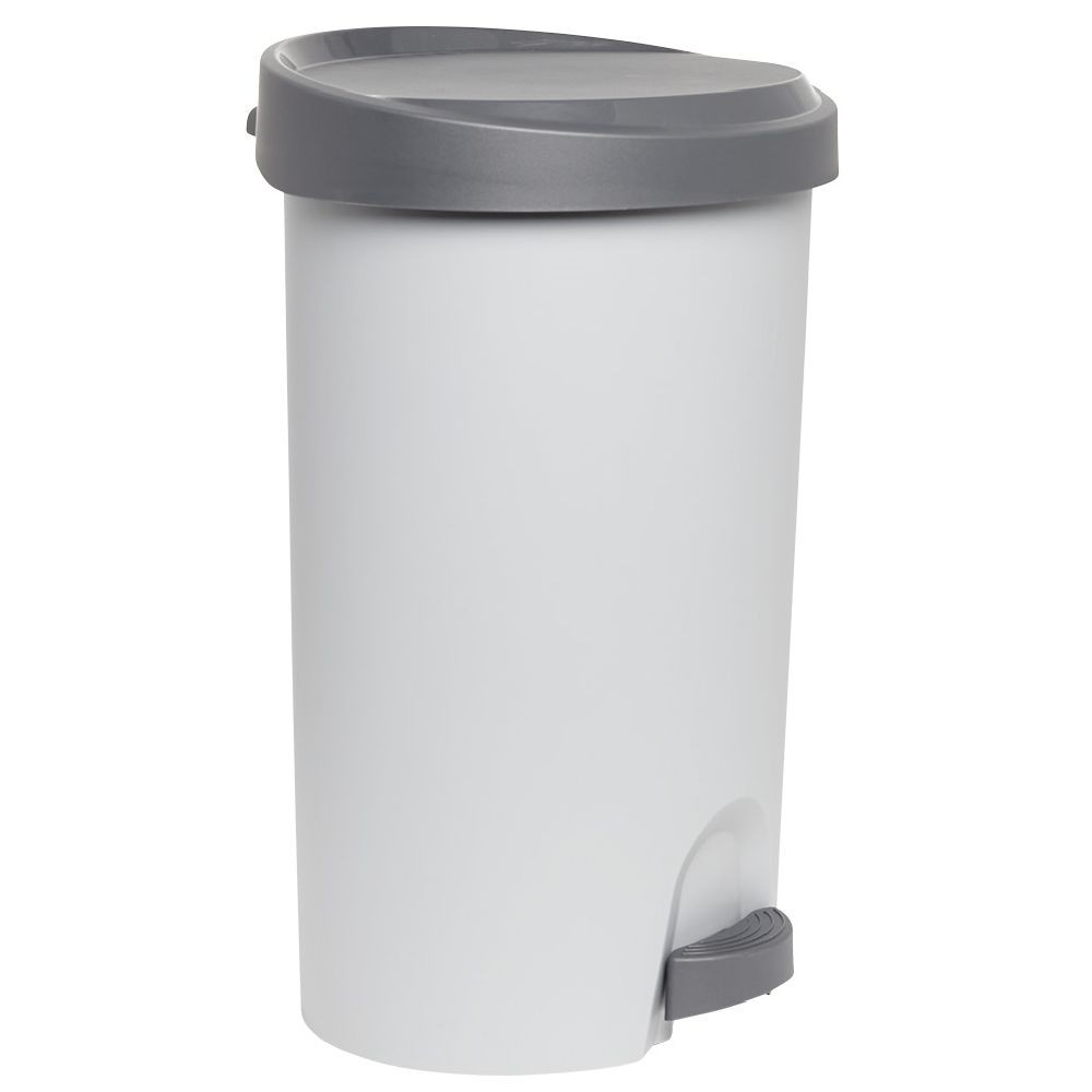 poubelle à pédale gris béton 30l (GiFi-570785X)