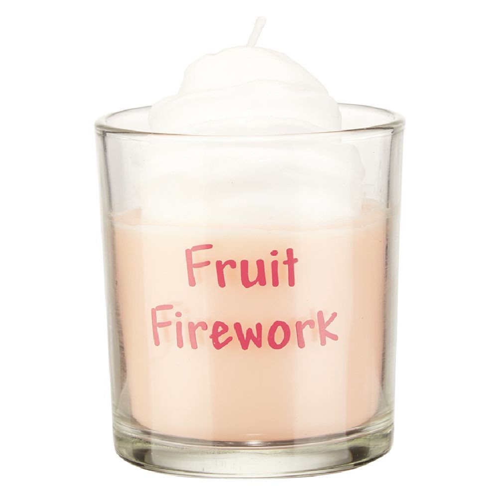 bougie gourmande fruit firework rose (GiFi-571146X)