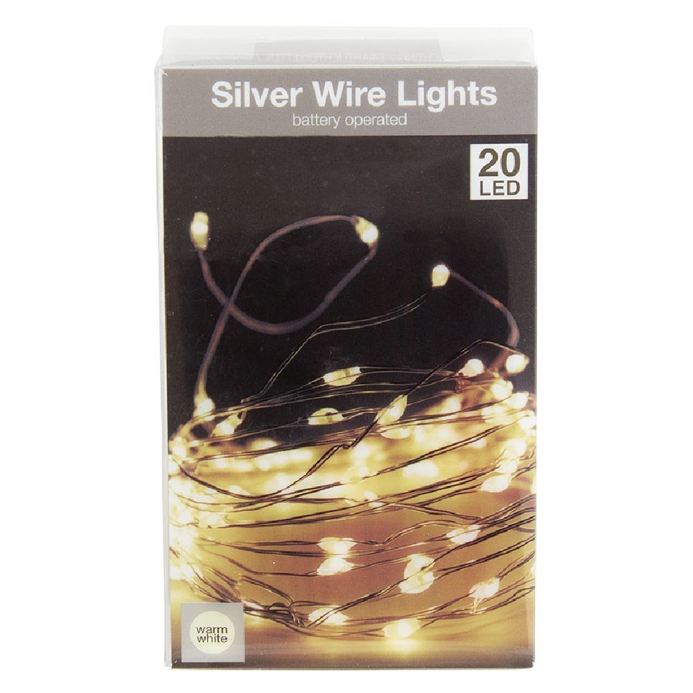 guirlande électrique fil cuivre 20 microled 1m d'éclairage blanc chaud (GiFi-573179X)