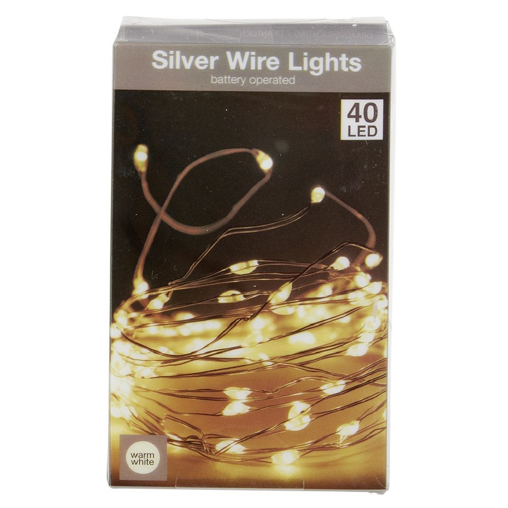 guirlande électrique fil cuivre 40 microled 2m d'éclairage blanc chaud (GiFi-573182X)