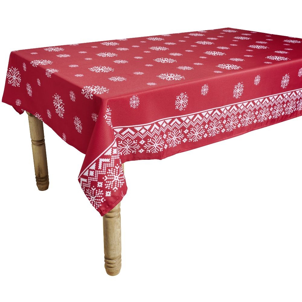 nappe rectangulaire rouge noël tradition (GiFi-574230X)