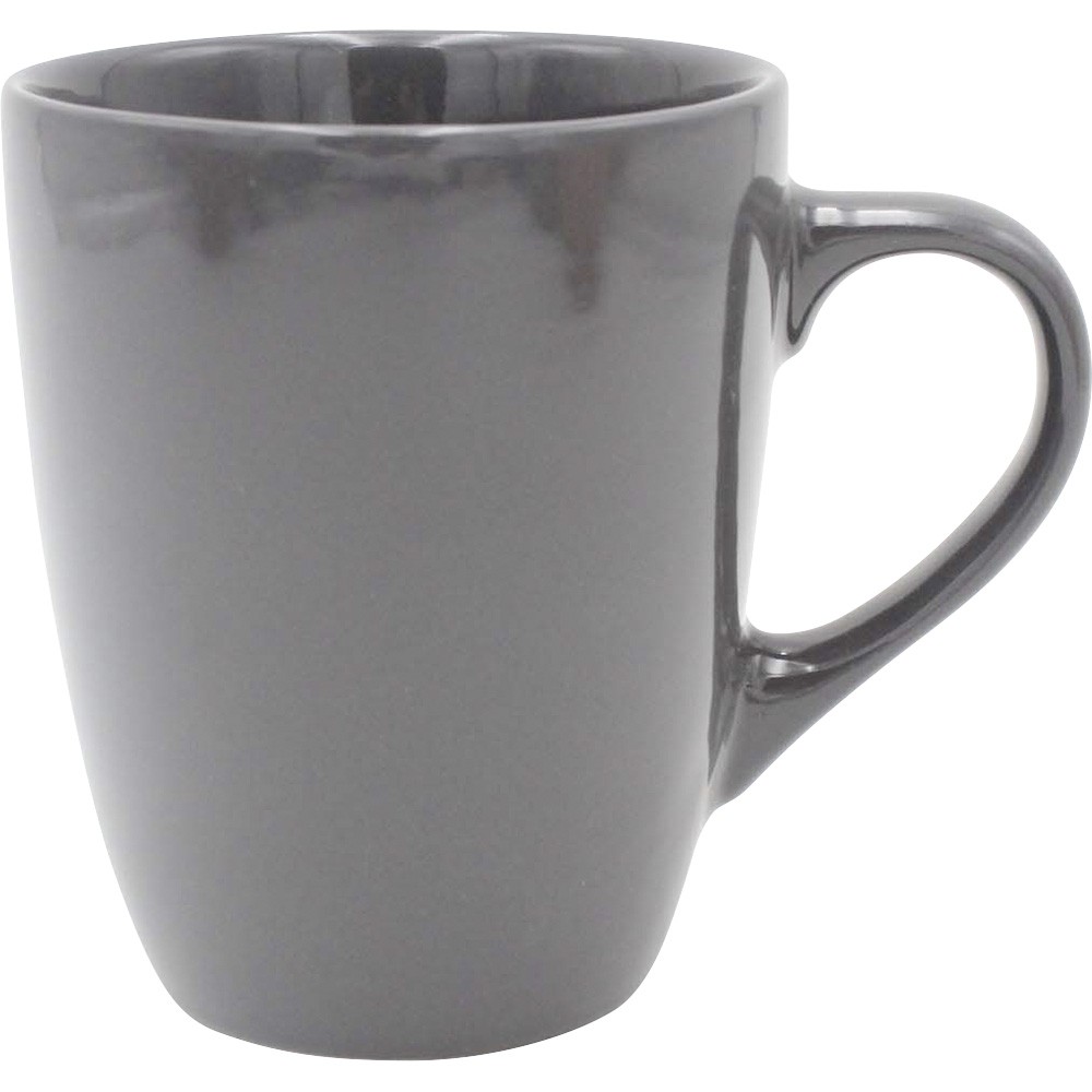 mug en faïence uni gris brillant 31 cl (GiFi-575649X)