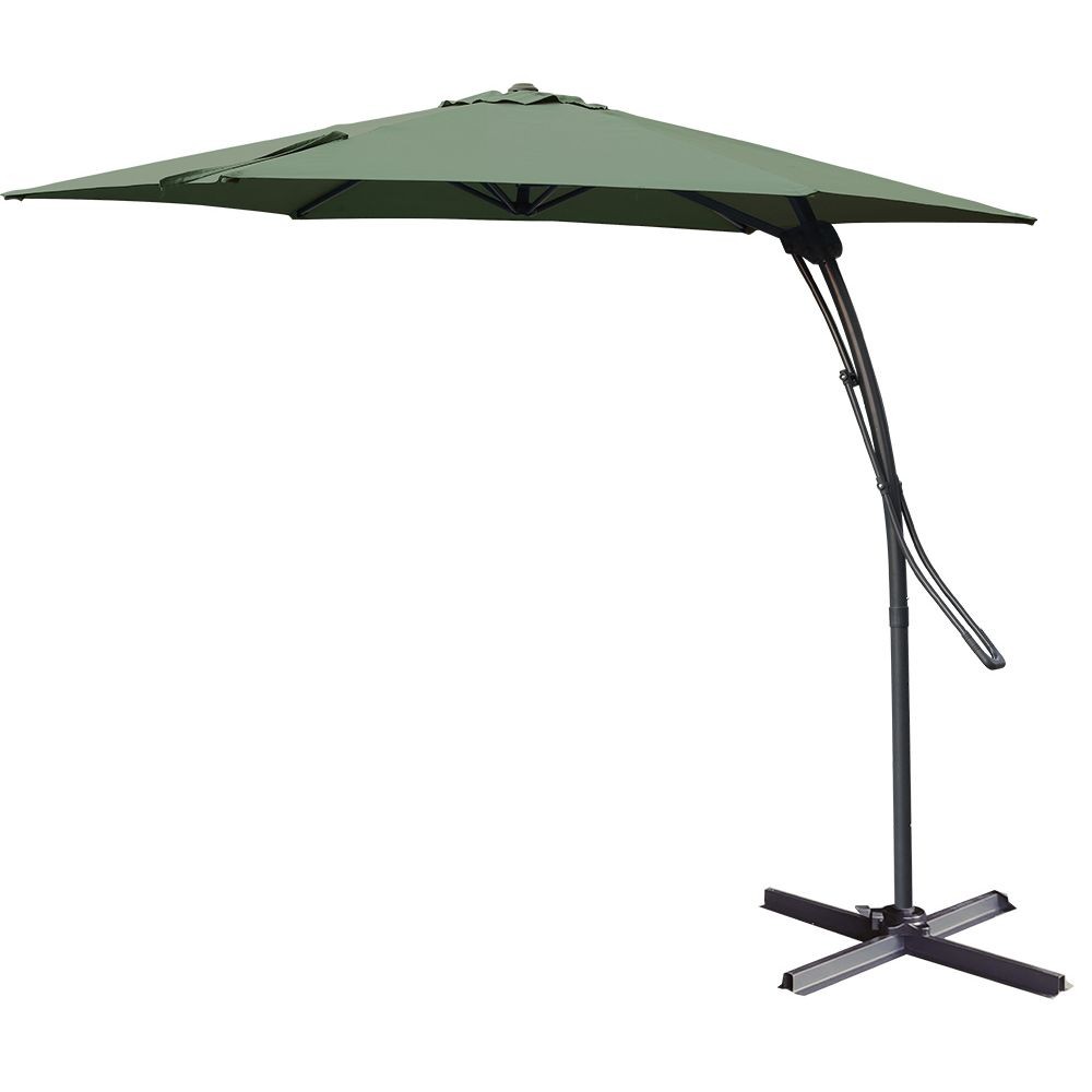 parasol déporté malaga vert Ø300xh245cm (GiFi-575977X)