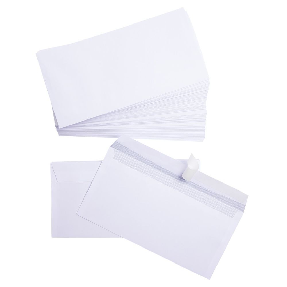 enveloppe autoadhésive blanche 11x22 cm x100 (GiFi-576317X)