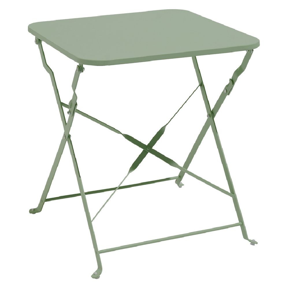 table basse de jardin pliante boston métal vert (GiFi-576341X)